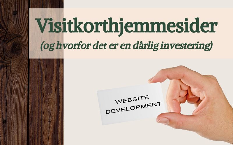 Hvad koster en visitkorthjemmeside